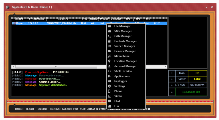SpyNote v.8.6 G