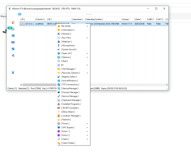 XWorm V7.4 Cracked